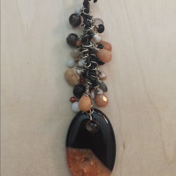 Handmade Agate & gemstone necklace by Katherine Morris Designs - Picture 3 of 4